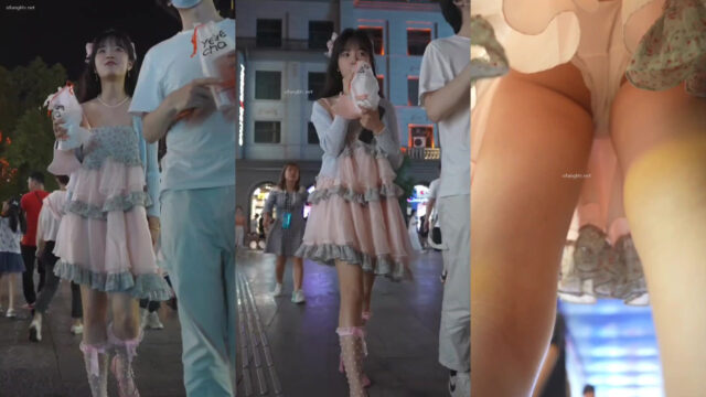 roaming the street catching upskirt